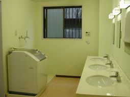 清潔な洗面台と洗濯機