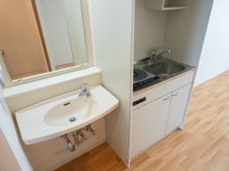 綺麗な洗面台と洗濯機