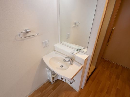 洗面台のある清潔な室内