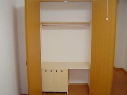 木製のクリーンなクローゼット