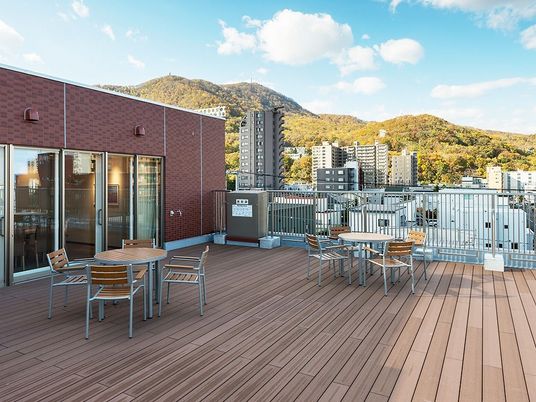 快適なテラスの景色