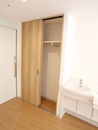 洋室のクローゼットと洗面台