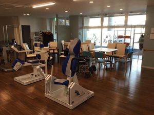 自然光の入る機能訓練室