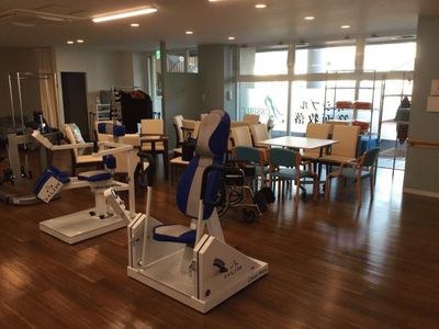 自然光の入る機能訓練室