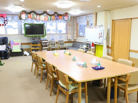 クリスマス飾りの共用スペース