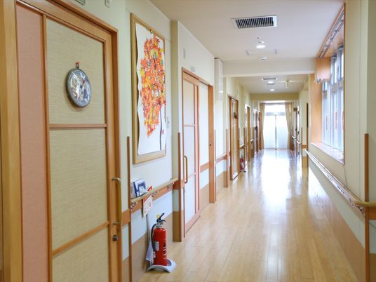 明るい廊下の様子