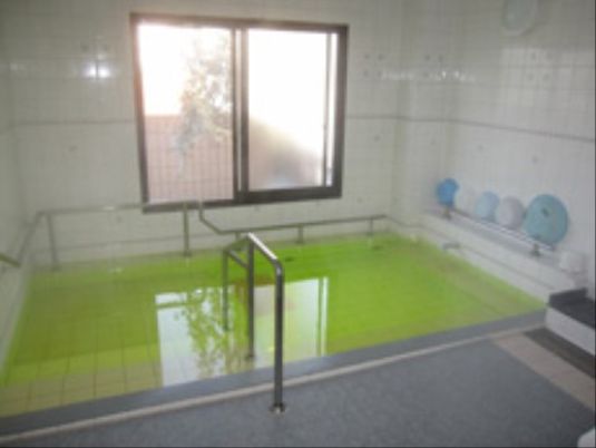 明るい広々とした浴室
