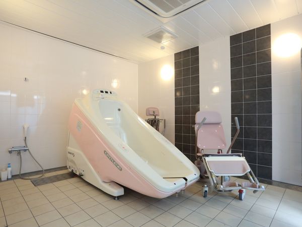 清潔な機器の浴室