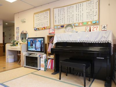 共有スペースとピアノ
