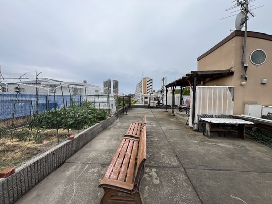 開放的な屋上庭園