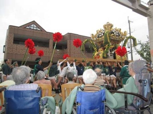 CHIAKIほおずき明石西の外出イベント。地域のお祭りなどに参加する外出イベントを開催している。