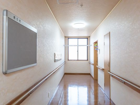 明るい廊下の一角