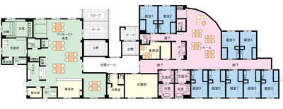 落ち着いた色調の見取り図
