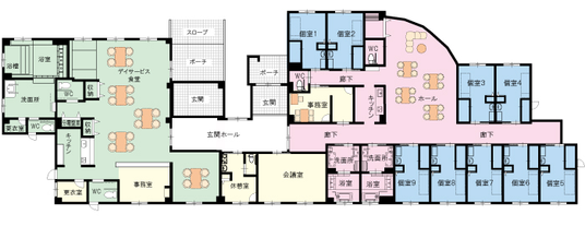 落ち着いた色調の見取り図