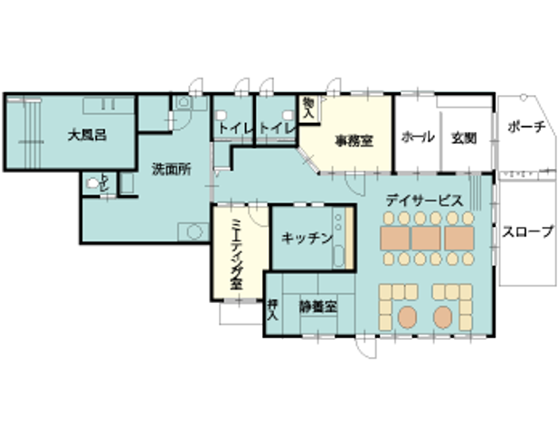 開放的なダイニングルーム