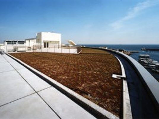 海を望む屋上庭園  