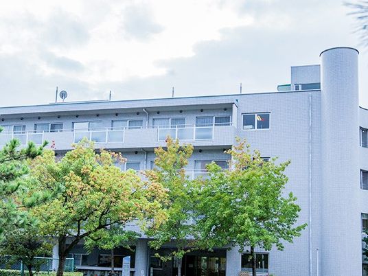 建物外観と木々  