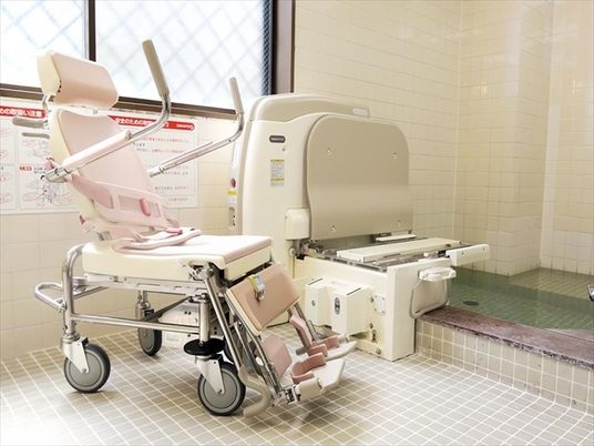 バリアフリー設計の浴室