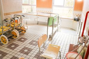 車椅子対応の浴室