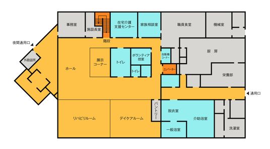 広々とした廊下