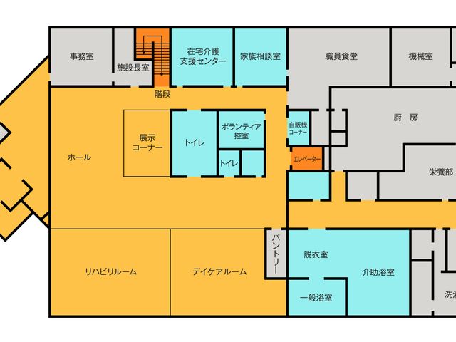 広々とした廊下 廊下 明るく広々とした廊下では、車椅子でも楽に移動できます。自然光が心地よい空間です。