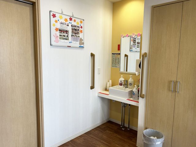 手洗いが可能な洗面所