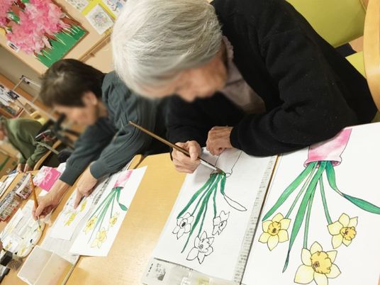 絵画活動の様子