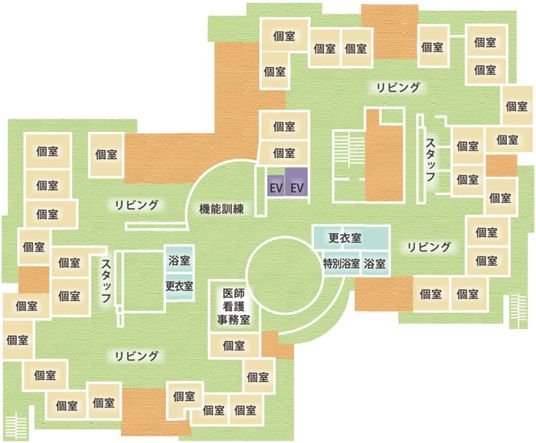 カラフルな平面図