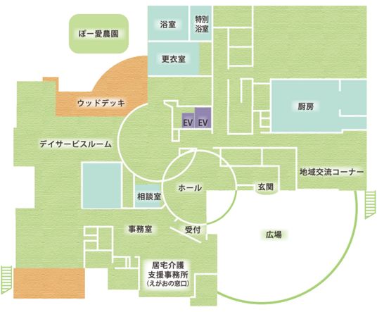 施設の配置図
