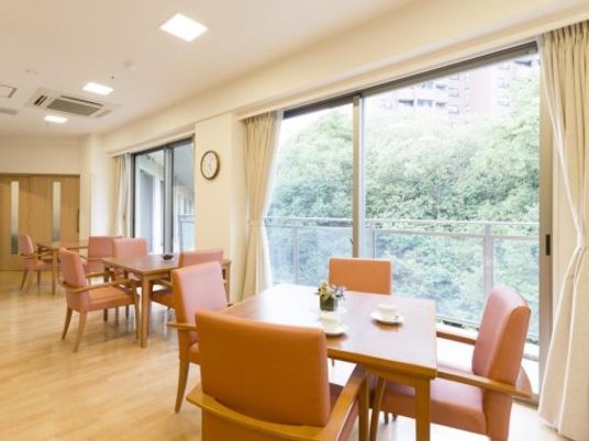 窓際ダイニングの明るい空間