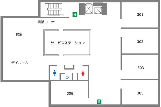 食堂の見取り図