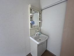 洗面台の一角