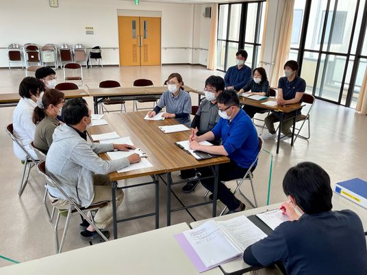 研修中の多目的室  