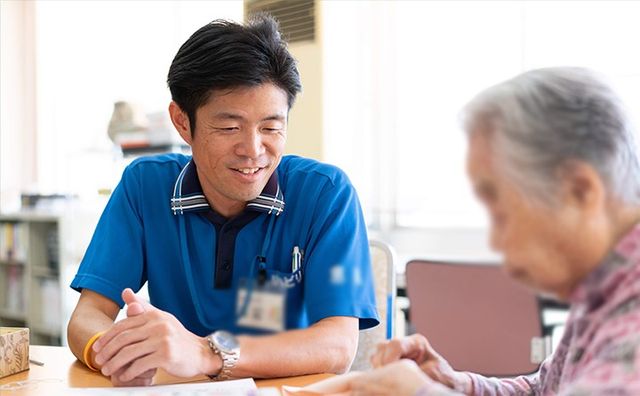 対話する様子