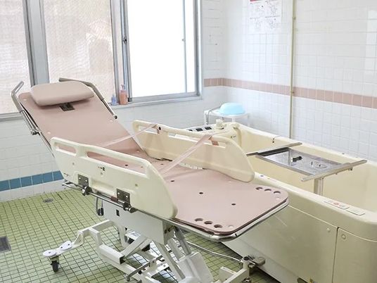 浴室の入浴用ベッド  