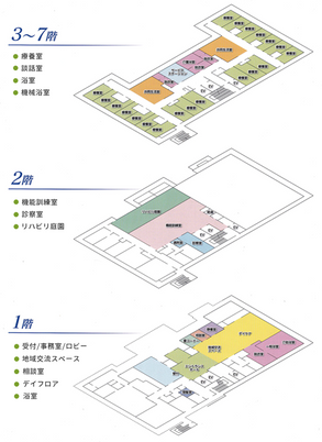施設のフロア案内図