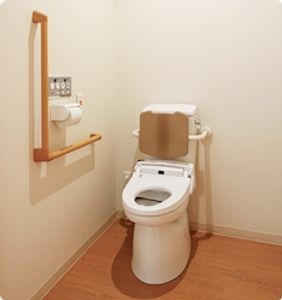 手すり付きのトイレ