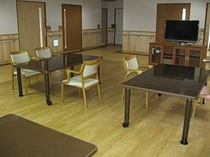 食堂のテーブル配置  