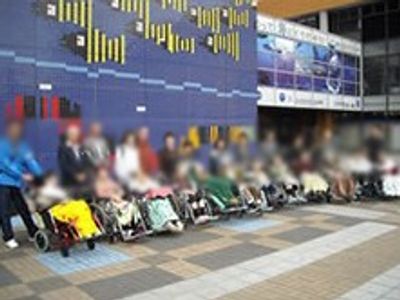 屋外の集合場所