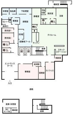 ゆったりとした浴室