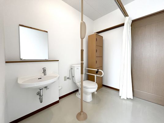 優しい内装のトイレ