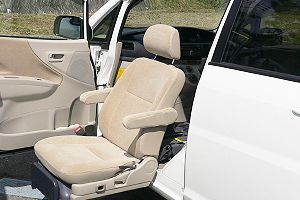 シートが外向きの車