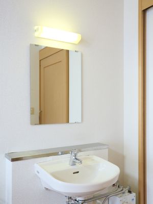 清潔な洗面台と鏡