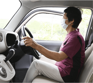 運転中のスタッフ