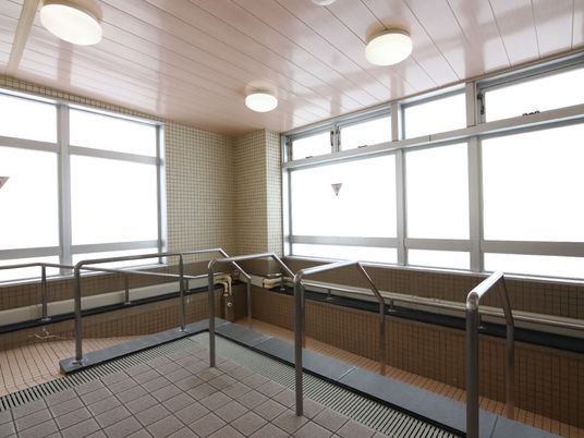 浴室の手すりと窓
