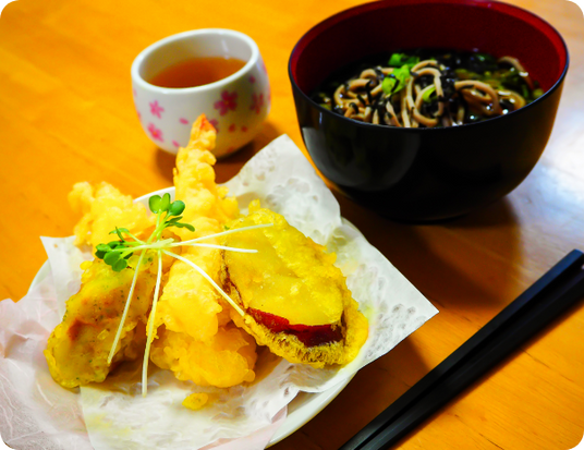 天ぷらとそばの料理