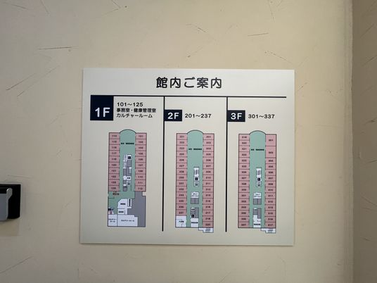 館内案内の掲示物