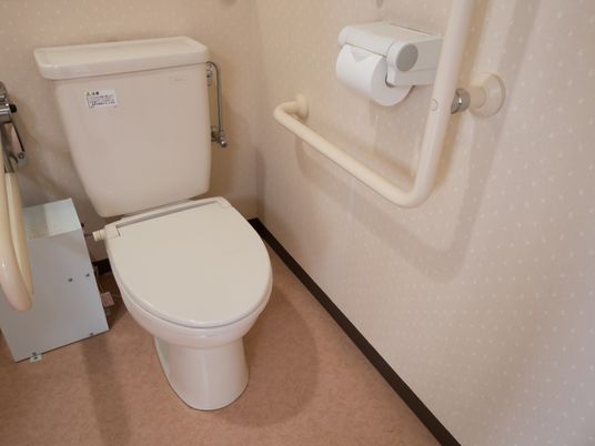手すり付きのトイレ