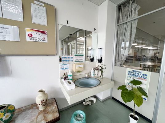 観葉植物の洗面台