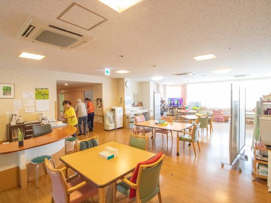 居心地の良い食堂の一角